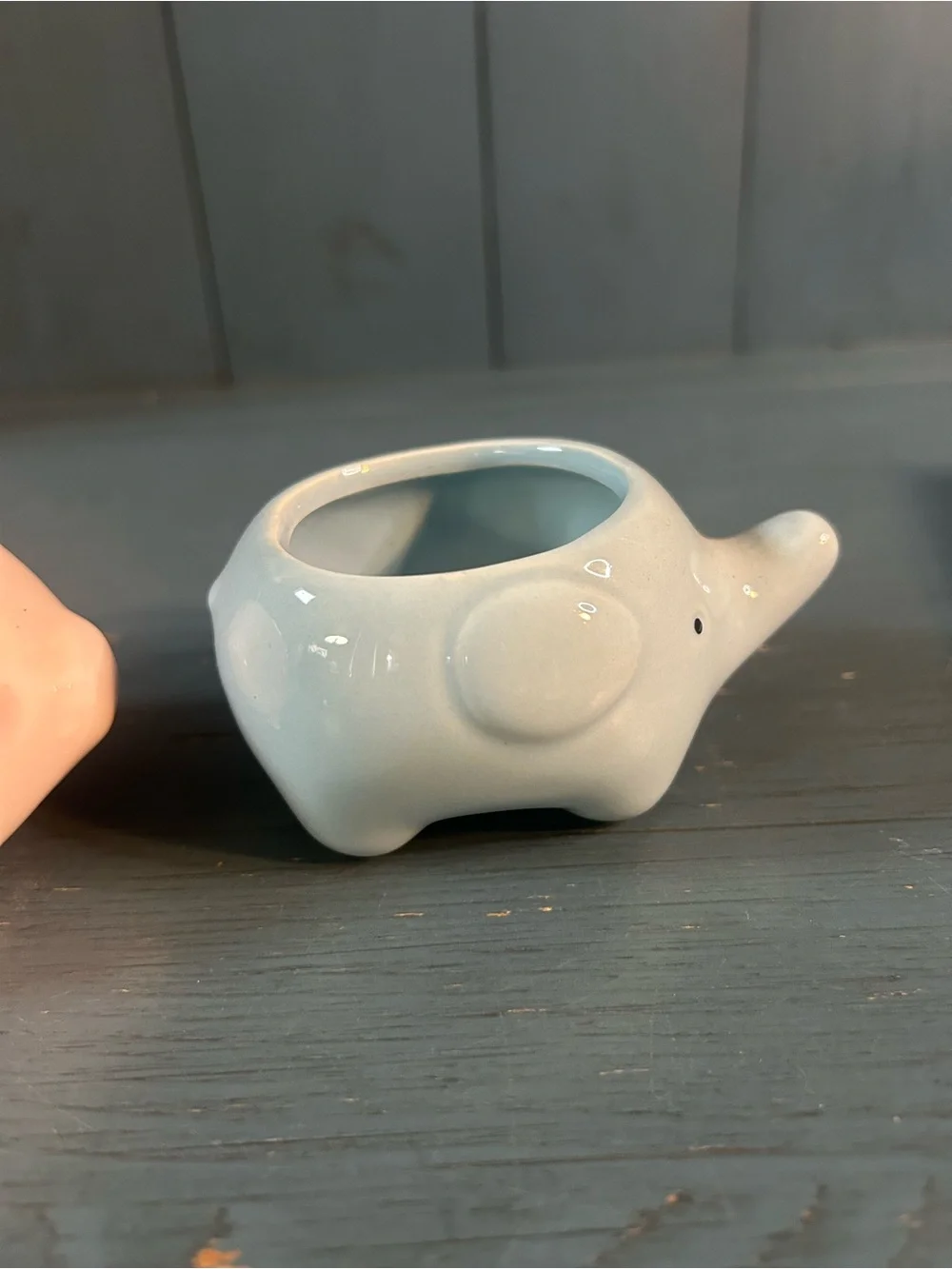 Pastel Animal Ceramic Mini Planter Set - Pink Pig, Yellow Hedgehog, & Blue Elep